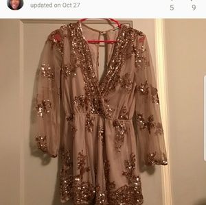Rosegold seqin romper sz 28 Med